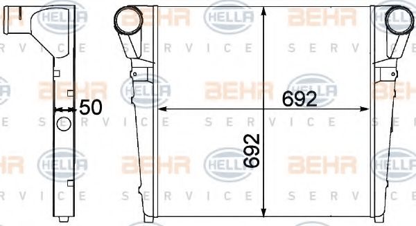 Imagine Intercooler, compresor HELLA 8ML 376 758-171