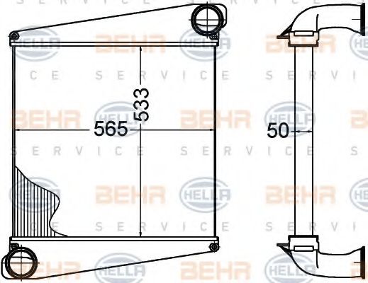 Imagine Intercooler, compresor HELLA 8ML 376 758-181