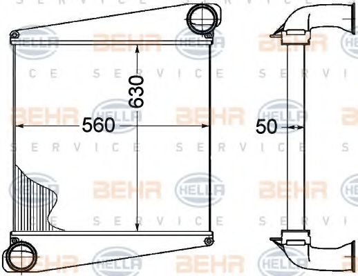 Imagine Intercooler, compresor HELLA 8ML 376 758-191