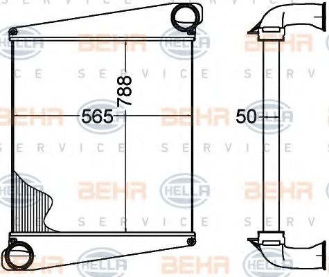 Imagine Intercooler, compresor HELLA 8ML 376 758-211