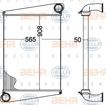 Imagine Intercooler, compresor HELLA 8ML 376 758-221