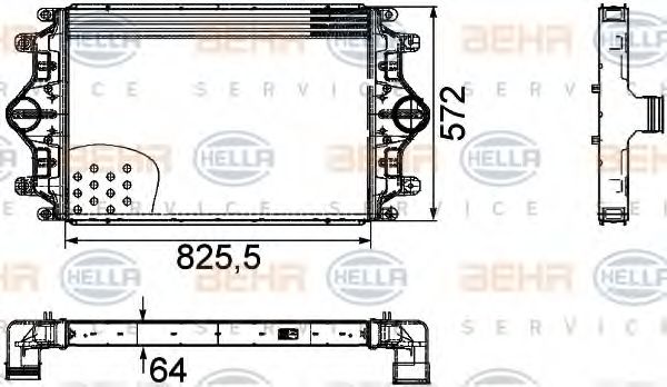 Imagine Intercooler, compresor HELLA 8ML 376 760-421