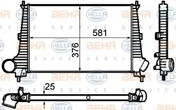 Imagine Intercooler, compresor HELLA 8ML 376 760-601