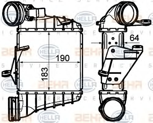 Imagine Intercooler, compresor HELLA 8ML 376 760-681