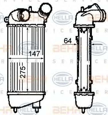 Imagine Intercooler, compresor HELLA 8ML 376 760-711