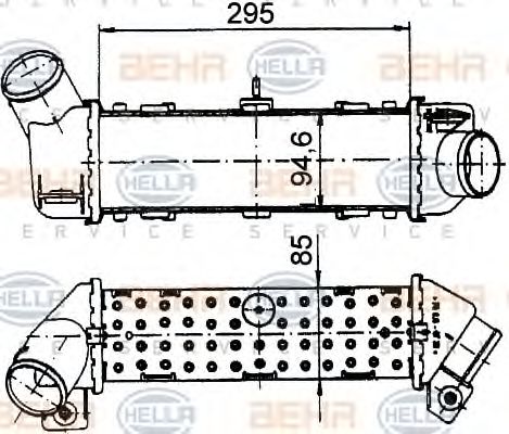 Imagine Intercooler, compresor HELLA 8ML 376 765-171