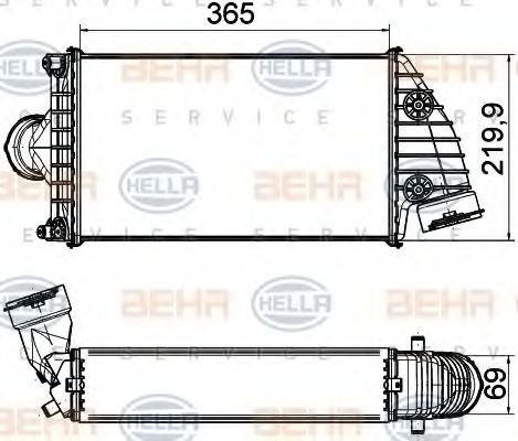 Imagine Intercooler, compresor HELLA 8ML 376 765-191