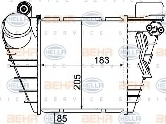 Imagine Intercooler, compresor HELLA 8ML 376 776-051