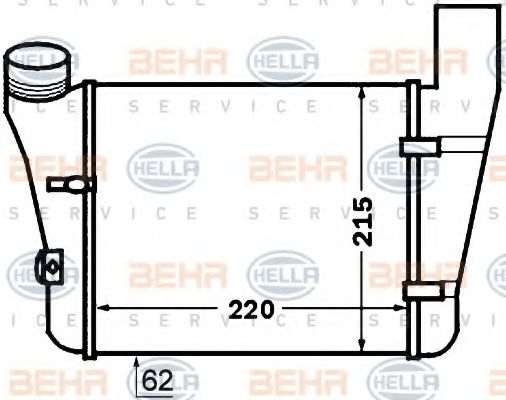 Imagine Intercooler, compresor HELLA 8ML 376 776-081