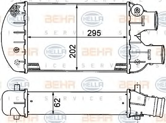 Imagine Intercooler, compresor HELLA 8ML 376 776-271