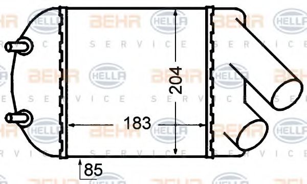 Imagine Intercooler, compresor HELLA 8ML 376 776-501