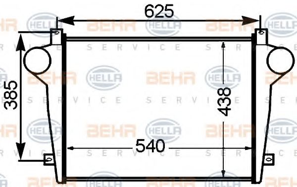 Imagine Intercooler, compresor HELLA 8ML 376 776-751