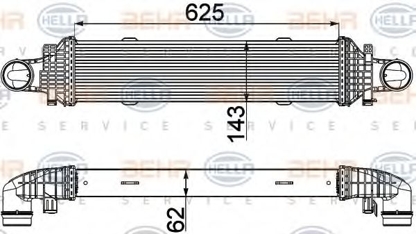 Imagine Intercooler, compresor HELLA 8ML 376 777-101