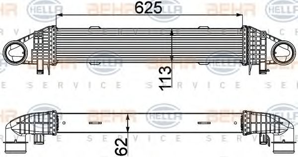 Imagine Intercooler, compresor HELLA 8ML 376 777-121