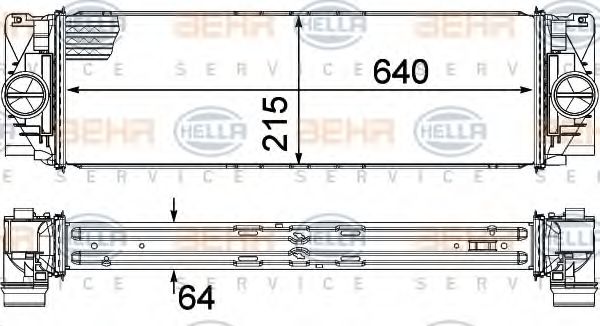 Imagine Intercooler, compresor HELLA 8ML 376 777-391