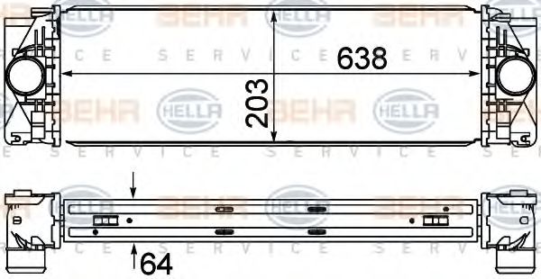 Imagine Intercooler, compresor HELLA 8ML 376 777-401