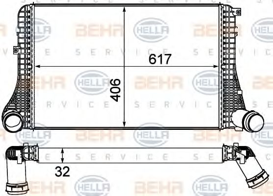 Imagine Intercooler, compresor HELLA 8ML 376 787-621