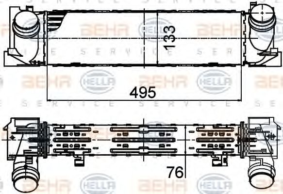 Imagine Intercooler, compresor HELLA 8ML 376 791-751