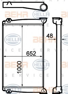 Imagine Intercooler, compresor HELLA 8ML 376 792-001