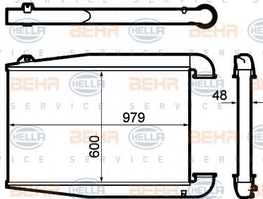 Imagine Intercooler, compresor HELLA 8ML 376 792-011