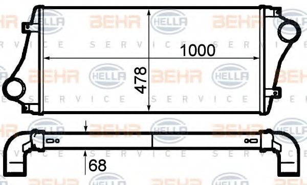 Imagine Intercooler, compresor HELLA 8ML 376 792-051