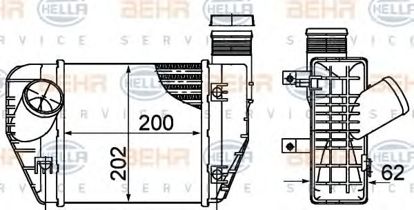 Imagine Intercooler, compresor HELLA 8ML 376 899-071