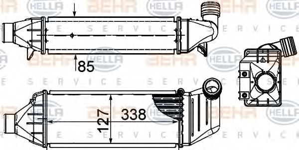 Imagine Intercooler, compresor HELLA 8ML 376 899-081