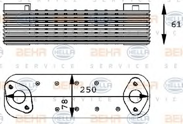 Imagine Radiator ulei, ulei motor HELLA 8MO 376 725-041