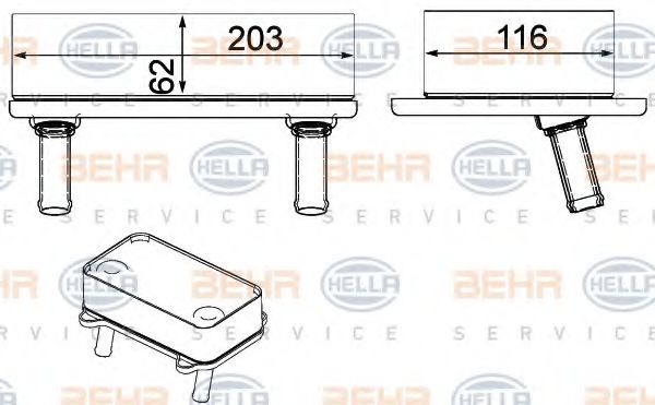 Imagine Radiator ulei, ulei motor HELLA 8MO 376 725-601