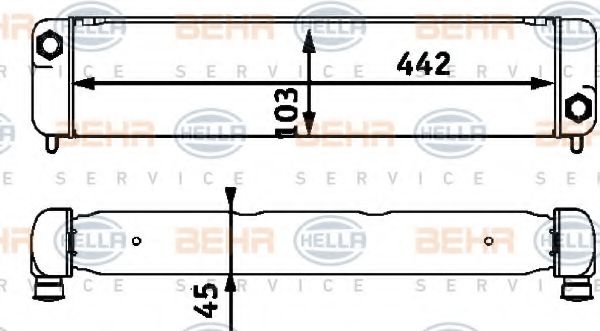 Imagine Radiator ulei, ulei motor HELLA 8MO 376 725-671