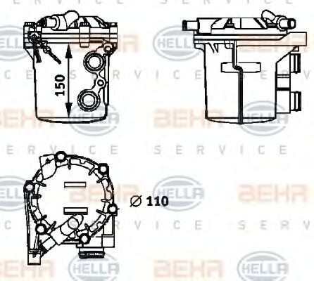 Imagine Radiator ulei, ulei motor HELLA 8MO 376 725-721