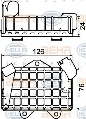 Imagine Radiator ulei, ulei motor HELLA 8MO 376 726-021