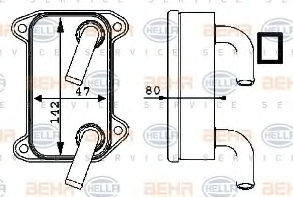 Imagine Radiator ulei, ulei motor HELLA 8MO 376 726-131