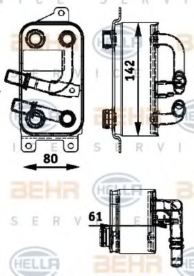 Imagine Radiator ulei, ulei motor HELLA 8MO 376 726-191