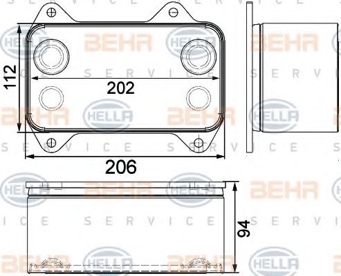 Imagine Radiator ulei, ulei motor HELLA 8MO 376 733-424