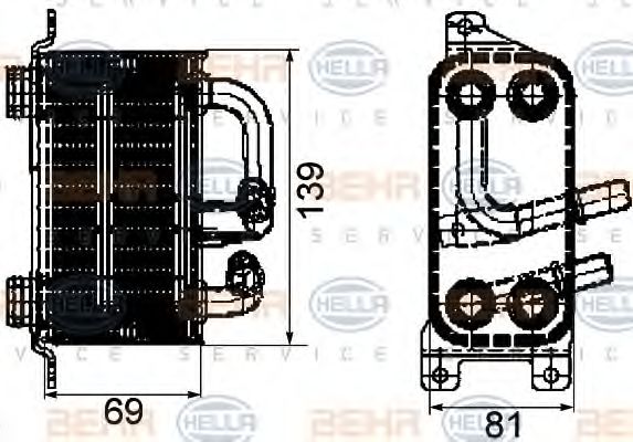 Imagine Radiator ulei, ulei motor HELLA 8MO 376 745-751