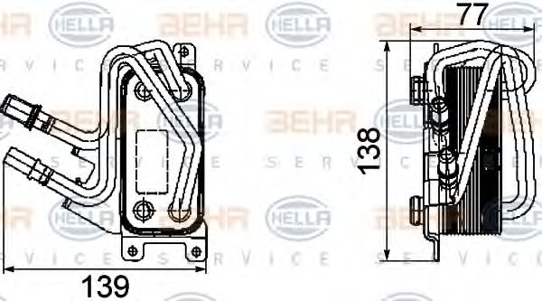 Imagine Radiator ulei, ulei motor HELLA 8MO 376 747-101