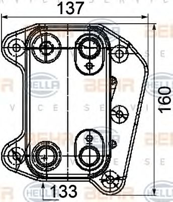 Imagine Radiator ulei, ulei motor HELLA 8MO 376 755-251