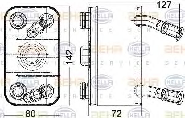 Imagine Radiator ulei, ulei motor HELLA 8MO 376 756-781