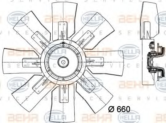 Imagine Ventilator, radiator HELLA 8MV 376 727-061