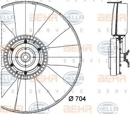 Imagine Ventilator, radiator HELLA 8MV 376 727-141