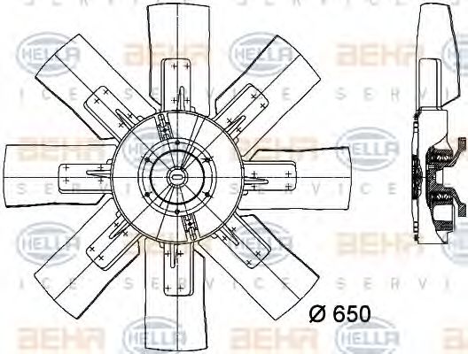 Imagine Ventilator, radiator HELLA 8MV 376 728-101