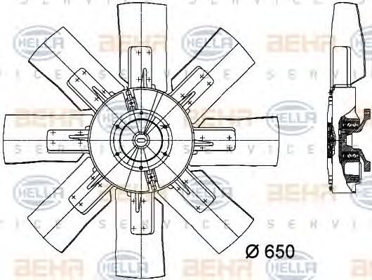 Imagine Ventilator, radiator HELLA 8MV 376 728-601