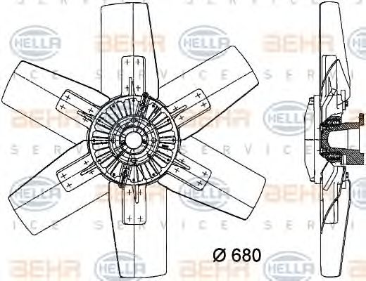 Imagine Ventilator, radiator HELLA 8MV 376 730-231