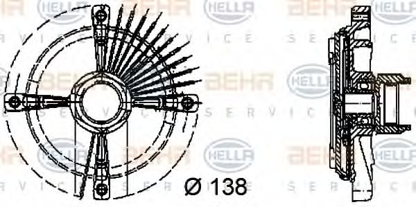 Imagine Cupla, ventilator radiator HELLA 8MV 376 732-161