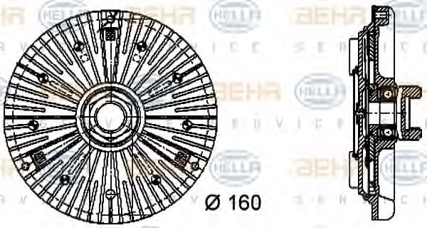Cupla, ventilator radiator HELLA 8MV 376 732-271