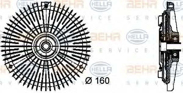 Cupla, ventilator radiator HELLA 8MV 376 732-451