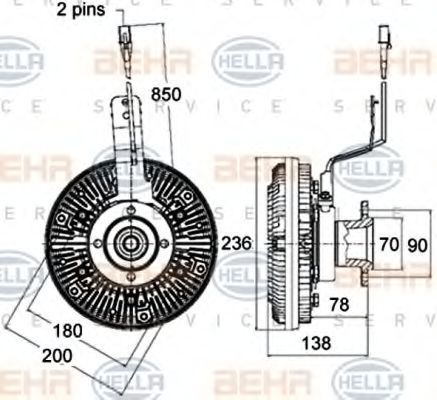 Imagine Cupla, ventilator radiator HELLA 8MV 376 758-511