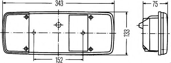 Imagine Dispersor, lampa spate HELLA 9EL 122 689-021