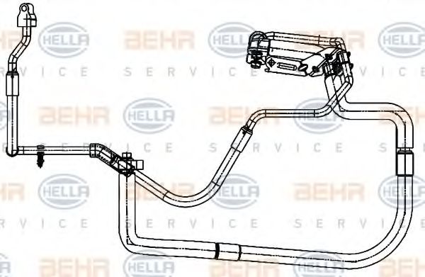 Imagine conducta presiune variabila,aer conditionat HELLA 9GS 351 338-331